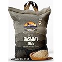 Rani Silver White Basmati Rice Extra Long Aged 10-Pound Bag, 160oz (10lbs) 4.53kg ~ All Natural | Gluten Friendly | Vegan | Indian Origin | Kosher | Export Quality