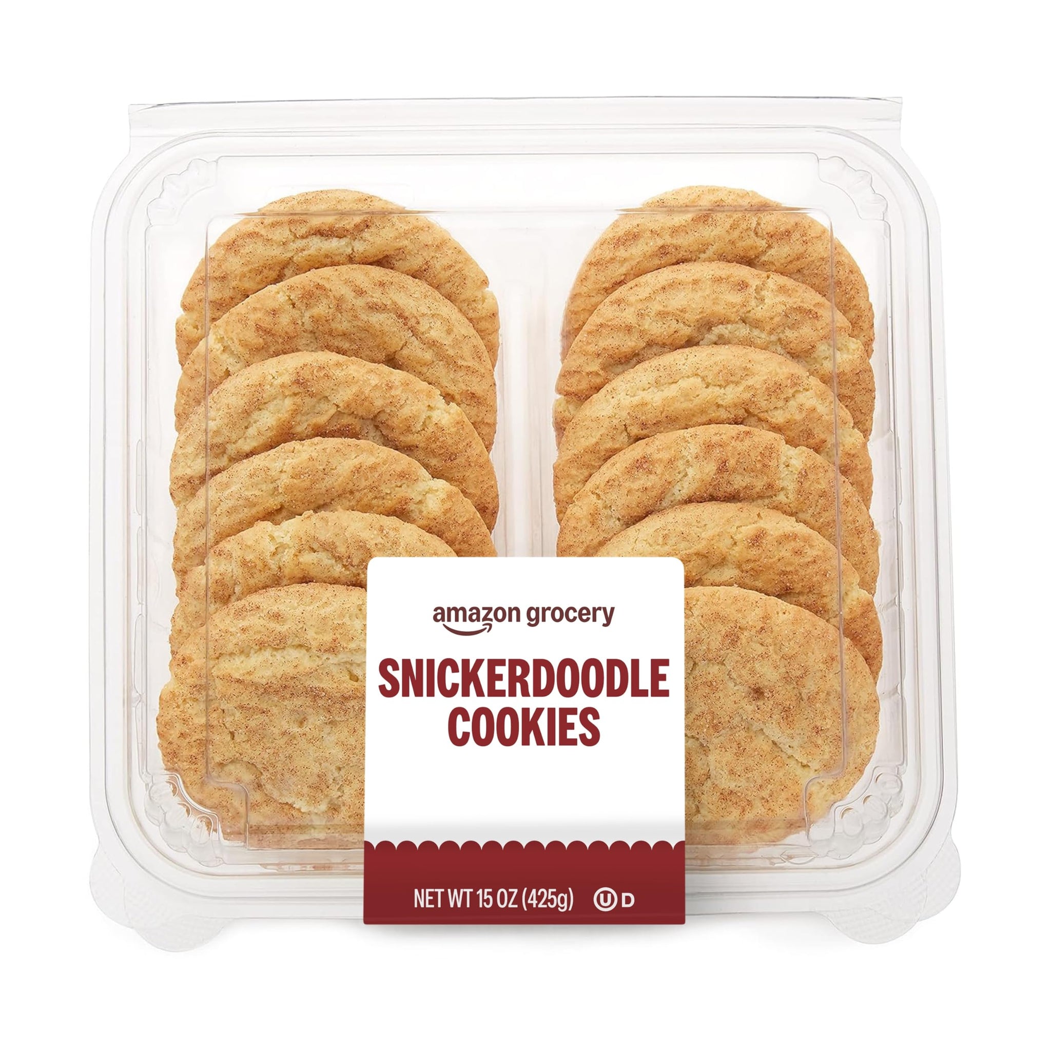 Amazon Grocery, Snickerdoodle Cookies, Frozen, 15 Oz, 12 Ct (Previously Amazon Fresh, Packaging May Vary)