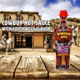 WHOOP ASS Cowboy Roasted Garlic Hot Sauce - 5 oz - Try if you dare! - Perfect Gourmet Gift for the Steak Sauce Fan