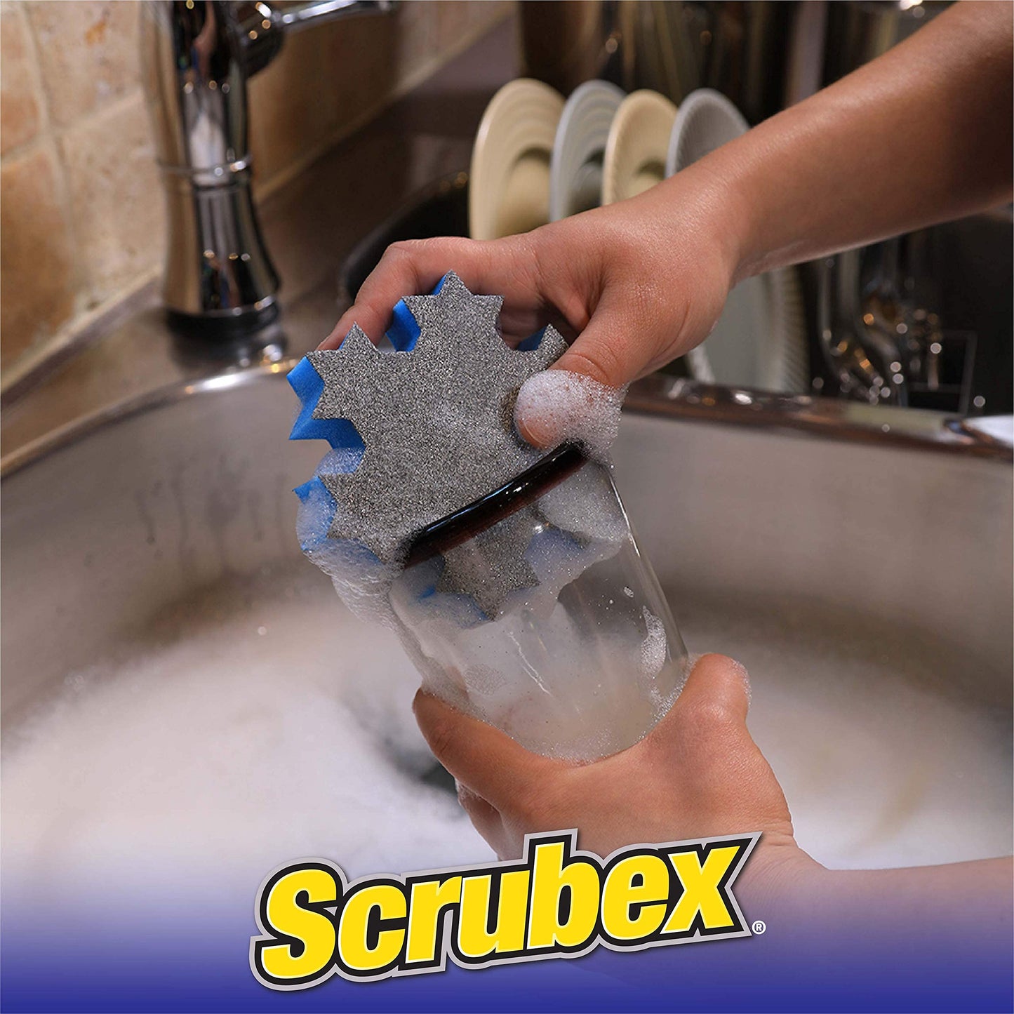 Scrubex Ninja Non-Scratch Odor Resistant Scrubber Sponge, 4 Count