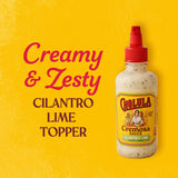 Cholula Cremosa Sauce, Cilantro Lime, Mild Heat, Creamy Squeezable Topping for Tacos, Enchiladas, Soup, Tostadas, Eggs and More, 8 fl oz
