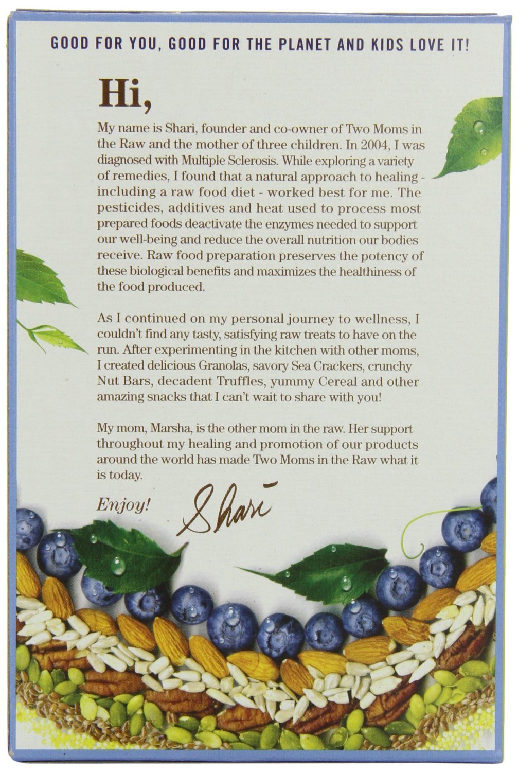 Two Moms in the Raw Gluten Free Granola Bars, Blueberry, 8 oz.