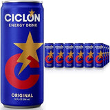 Ciclon Original Energy Drink - 24 Pack, 10 fl oz Cans - Smooth Refreshing Taste with 95mg Caffeine, B Vitamins & Taurine - No Preservatives, Premium