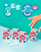 Milliways Watermelon | Plastic Free Gum | Xylitol, Aspartame-Free, Sugar-Free, Plant-Based, Natural Chewing Gum | 120 Pieces Total (12 Packs of 10