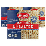 Streit's Unsalted Matzo - Thin & Crispy, Non-GMO, Sodium Free, Low Fat, Vegan, Family Owned, Kosher Certified, Pair with Soups, Spreads & Salads