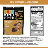 KIND Snack Clusters Dipped, Dark Chocolate Almond Butter, Gluten Free, 4g Protein, 4 Ounce , 8Count