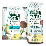 Maison Perrier Chic Pina Fizz, Pineapple and Coconut Flavored Sparkling Beverage, Mocktail, 4PK