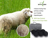 Woolous Black Dryer Balls, Natural Reusable New Zealand Eco Sheep Handmade XL Organic Wool Laundry Dryer Balls(XL,6pack)