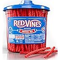 Red Vines Licorice Candy Original Red Flavor Soft Chewy Candy Twists, Red Licorice 3.5 Lb Jar