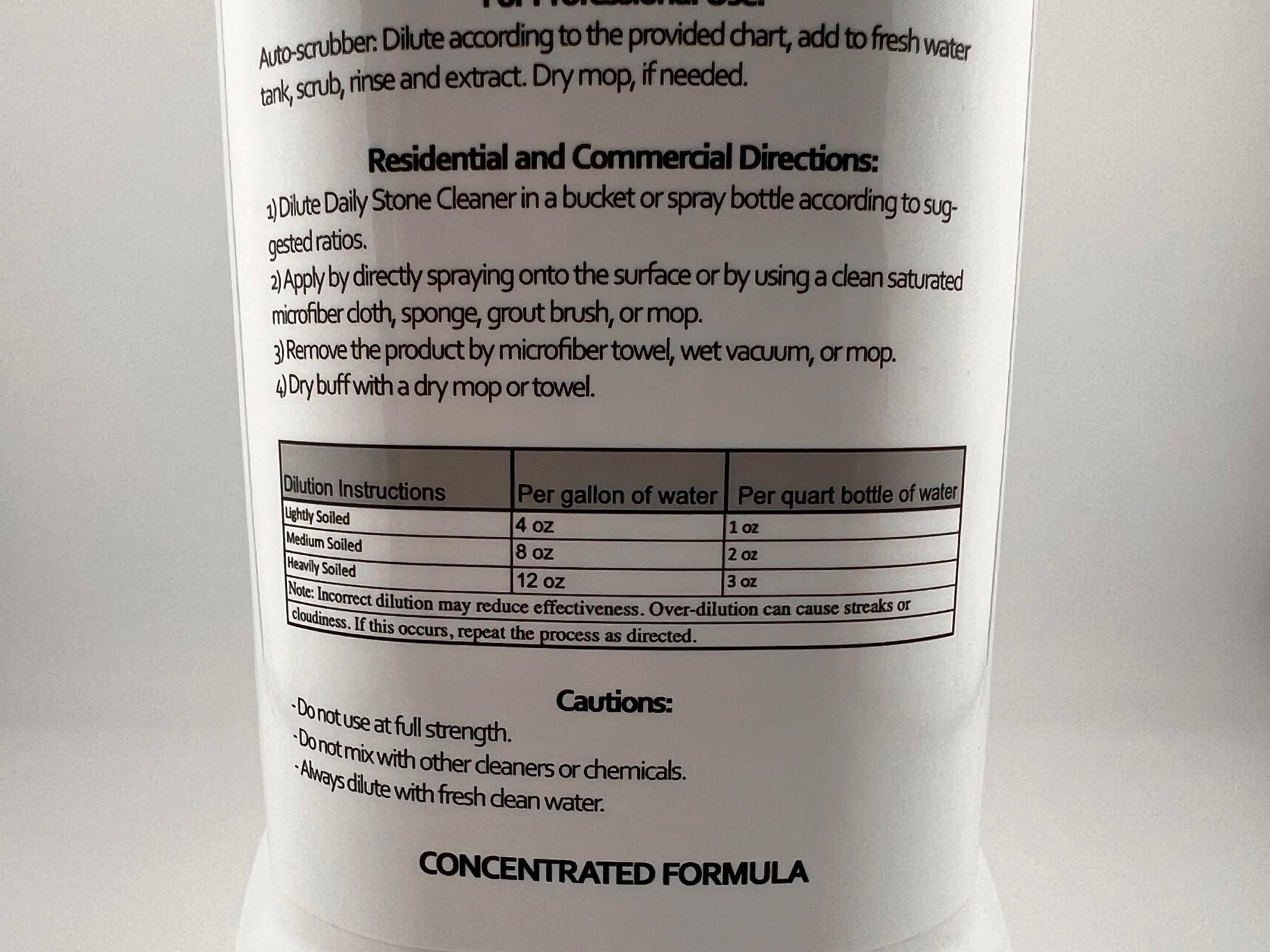 A Clean Story Marble and Granite Daily Stone Cleaner (Neutral Cleaner - Ph7) 1-Gallon Concentrate Formula - makes up to 32 gallons
