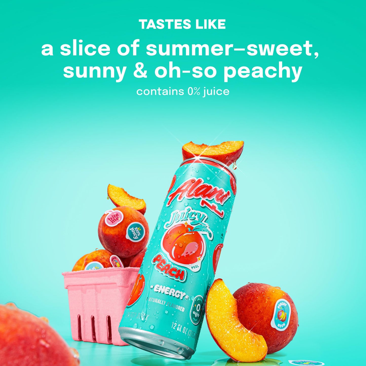 Alani Nu Juicy Peach Sugar Free Energy Drink (Pack of 12)