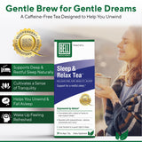 Bell Lifestyle Sleep & Relax Herbal Tea - Night Time Blend with Chamomile, Passionflower, Linden, Valerian, 100% Natural, Vegan, Caffeine-Free - 20