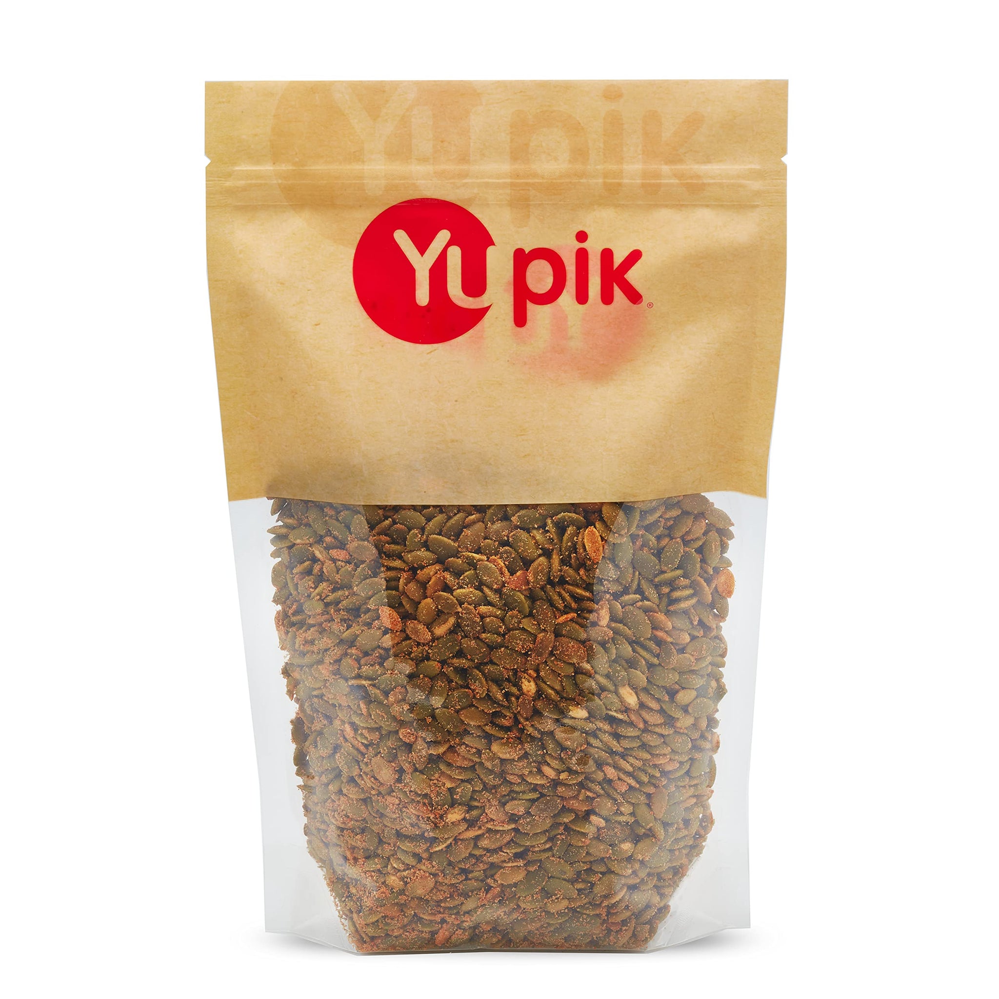 Yupik Spicy Buffalo Pumpkin Seeds, 1 lb, Kosher, GMO-Free, Roasted Seeds, Spicy Seasoning, Source of Fibre & Protein, Savory Snack, Ideal for BBQ