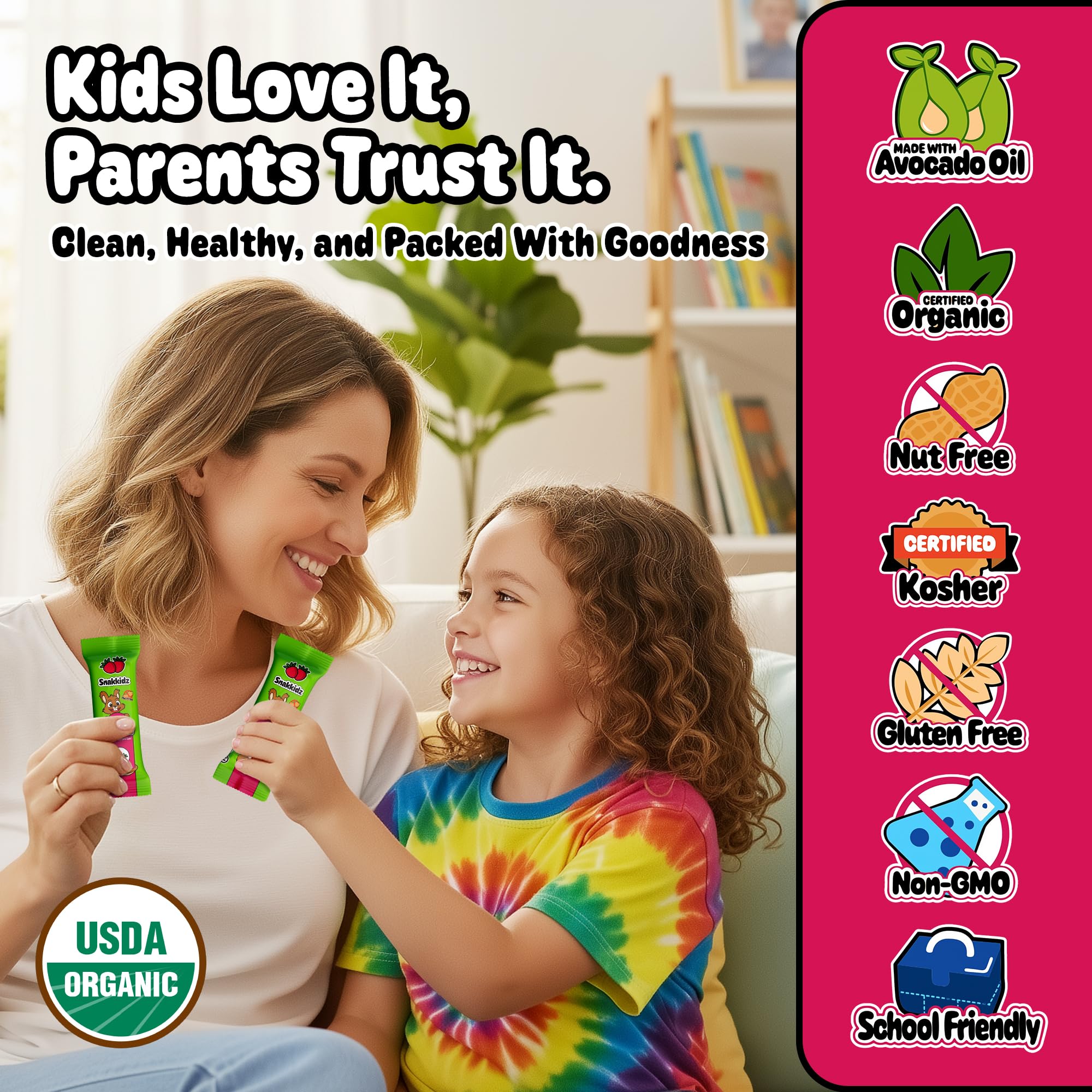 Snakkidz Fruit Filled Oat Bar Minis, Great for Lunchboxes & On the Go Snacking, Naturally Gluten Free, Soft Baked Breakfast Bar for Kids