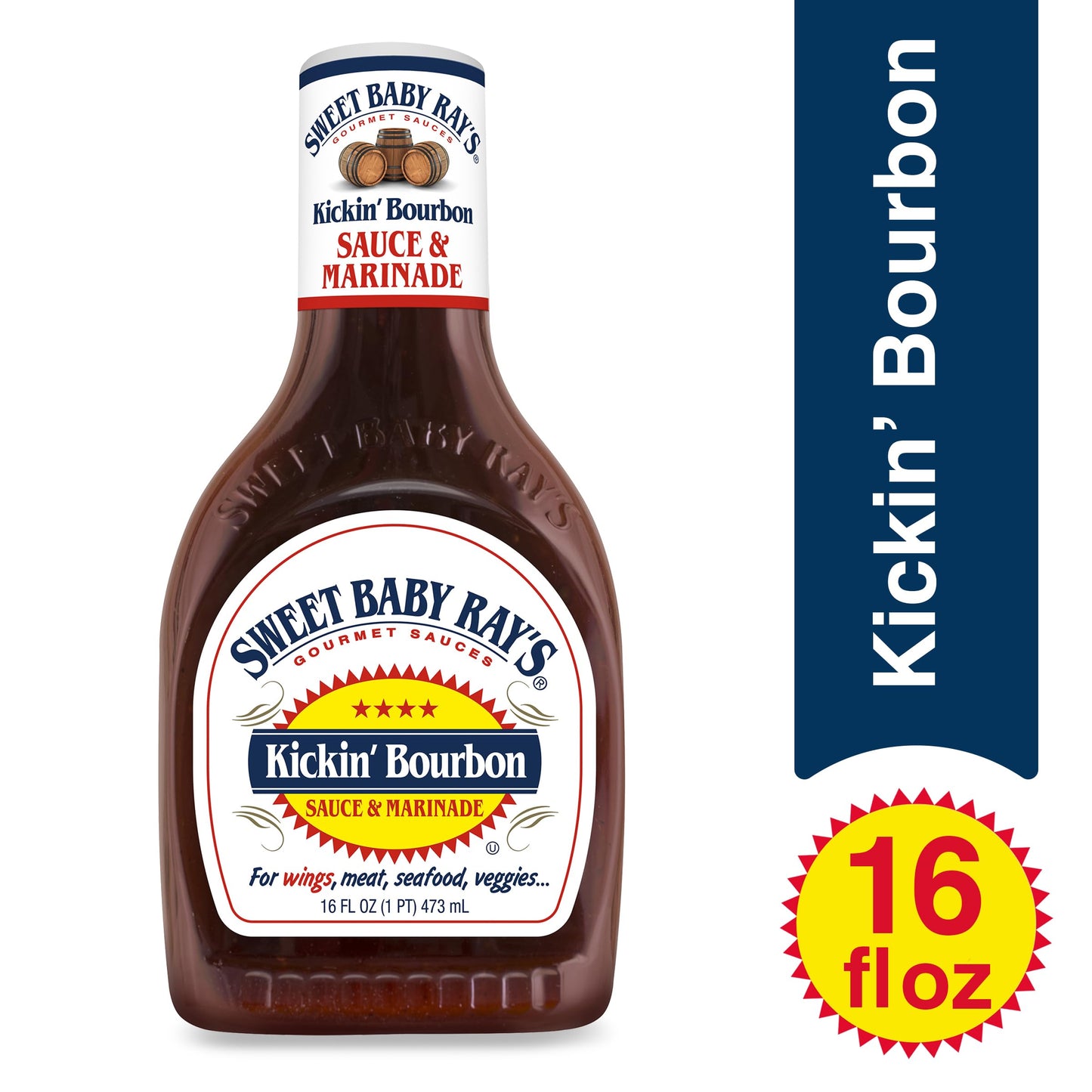 Sweet Baby Ray's Sauce and Marinade, Kickin' Bourbon,16 Fl Oz (Pack of 2)