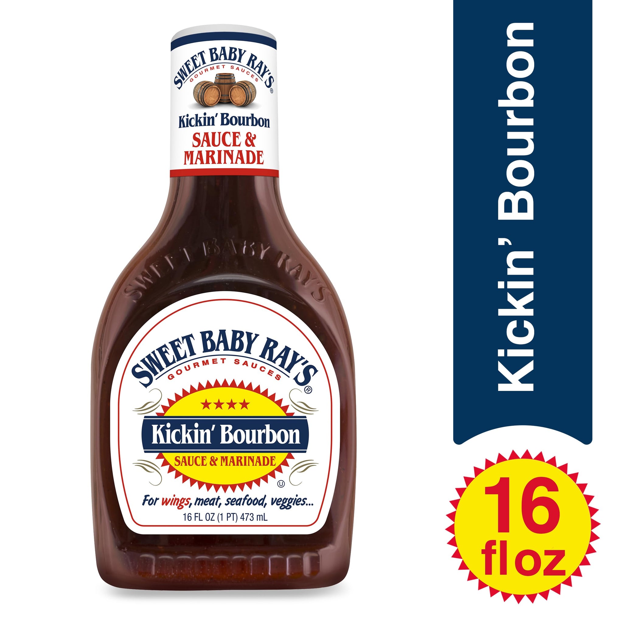 Sweet Baby Ray's Sauce and Marinade, Kickin' Bourbon,16 Fl Oz (Pack of 2)