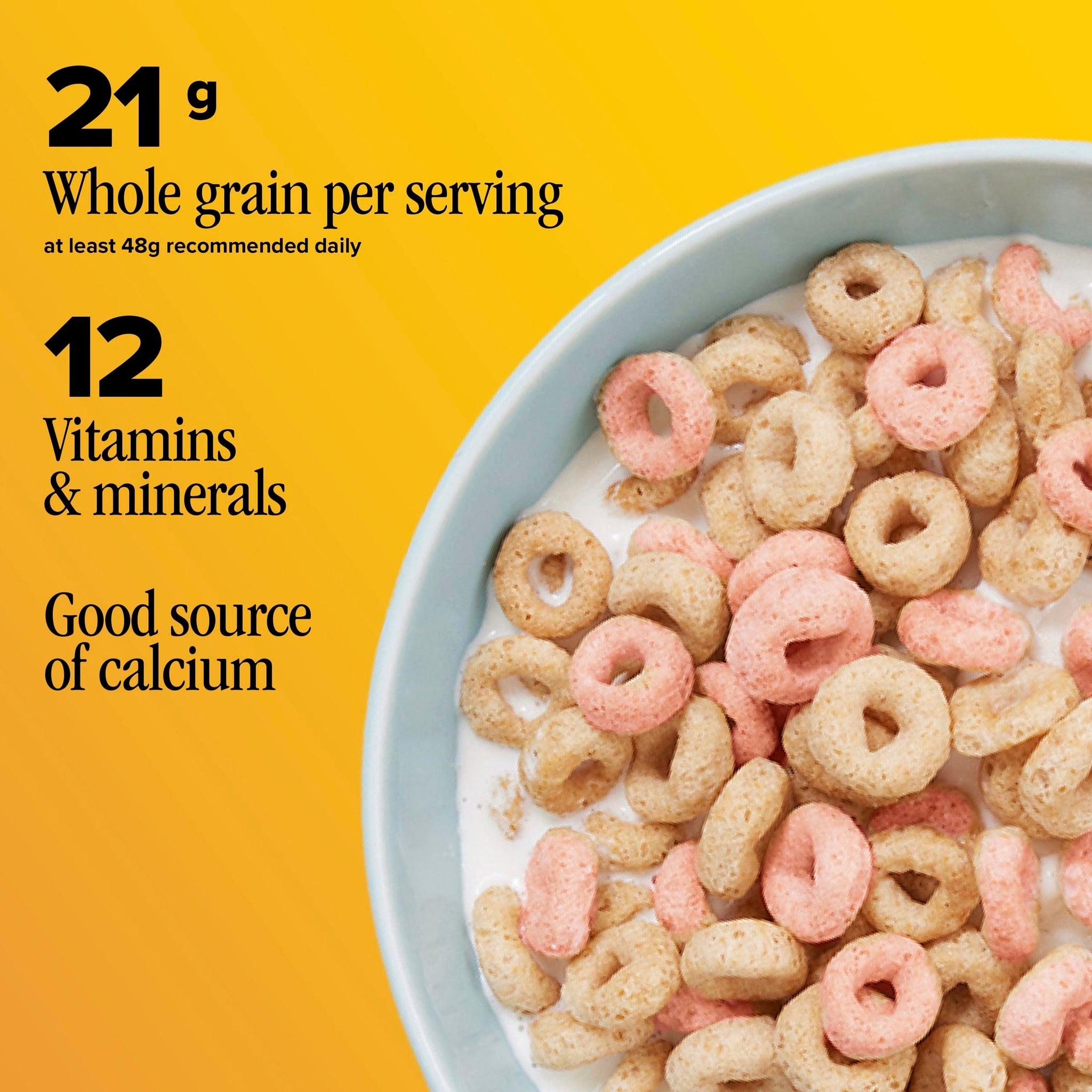 Strawberry Banana Cheerios, Heart Healthy Gluten Free Breakfast Cereal, Made with Whole Grain Oats, Family Size, 19 oz