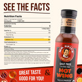 Mr. Spice Organic Hot Wing Sauce, Salt Free Hot Wing Sauce (0mg/serving), Gluten Free, Low Sodium Sauces for Marinade, Grill & Air Fryer, No Salt