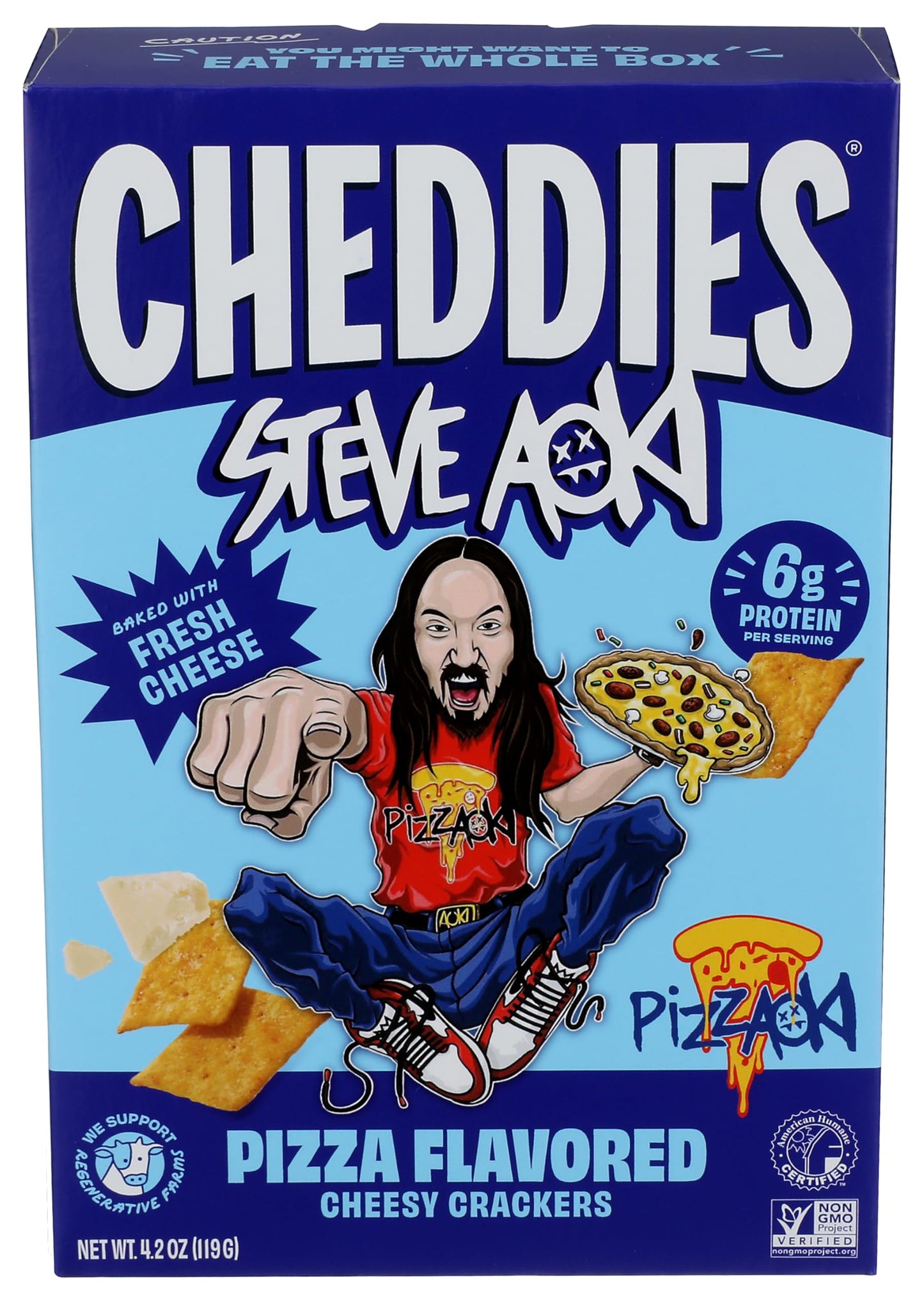Cheddies Pizza Cheesy Cracker, 4.2 OZ