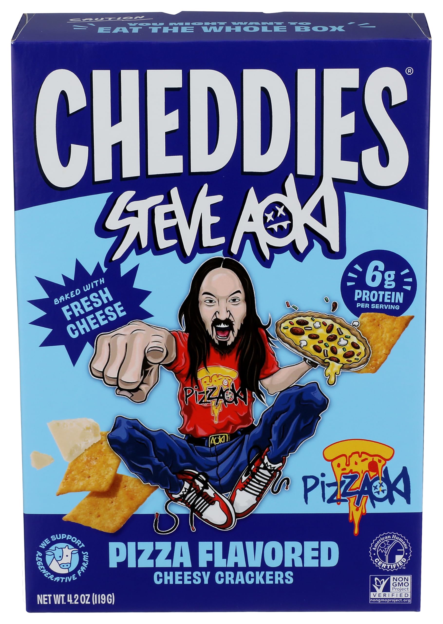 Cheddies Pizza Cheesy Cracker, 4.2 OZ