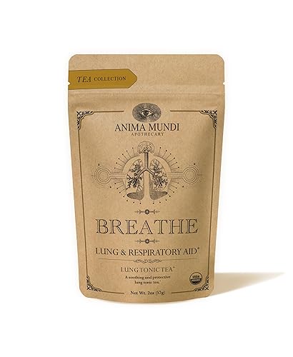 Anima Mundi Apothecary Breathe Lung Tonic Tea - Herbal Tea Blend with Astragalus, Reishi, Nettles and Ginger - Organic Loose Leaf Blend (2oz / 57g)