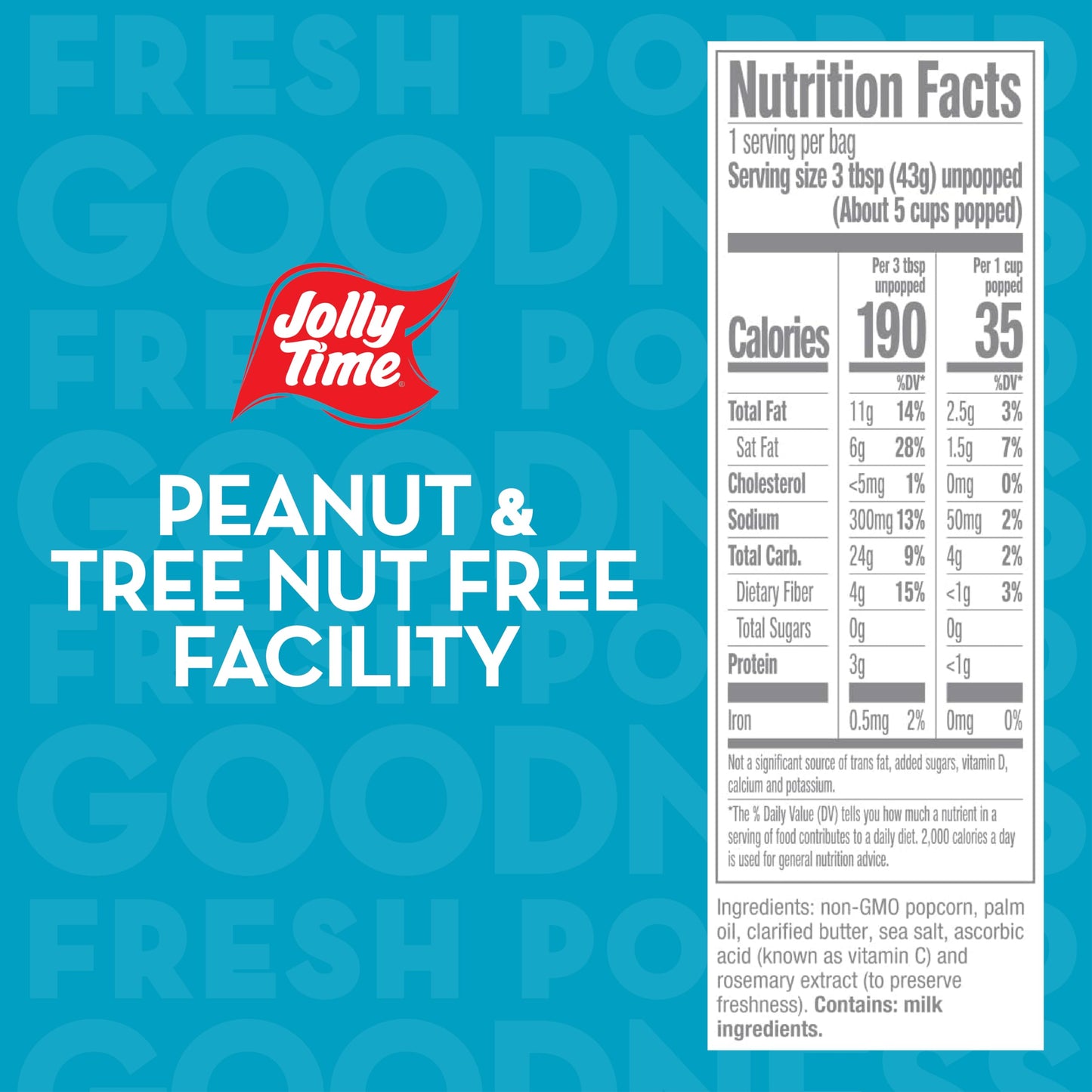 Jolly Time Simply Popped Butter Minis, Lightly Salted Microwave Popcorn, 1.5oz Personal Bag, 10 Bags Per Carton (1.5 Ounce (Pack of 30))
