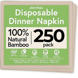 100% Bamboo Compostable Napkins (250-Pack) | Heavy Duty Napkins for Lunch, Dinner, Events, Occasions & Entertaining | Eco Friendly | 3-Ply FSC