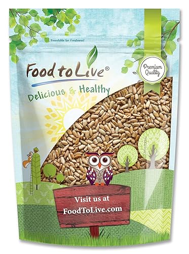 Food to Live - Dry Roasted Sunflower Seed Kernels with Himalayan Salt, 8 Ounces - Oven Roasted Lightly Salted, No Shell, Vegan, Kosher, Bulk.