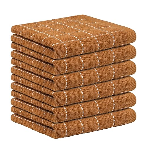 Nialnant 6 Pack Dish Cloths for Washing Dishes, 100% Cotton Reusable Cleaning Rag,Ultra Soft Absorbent, Quick Drying Dish Towels for Kitchen,12x12