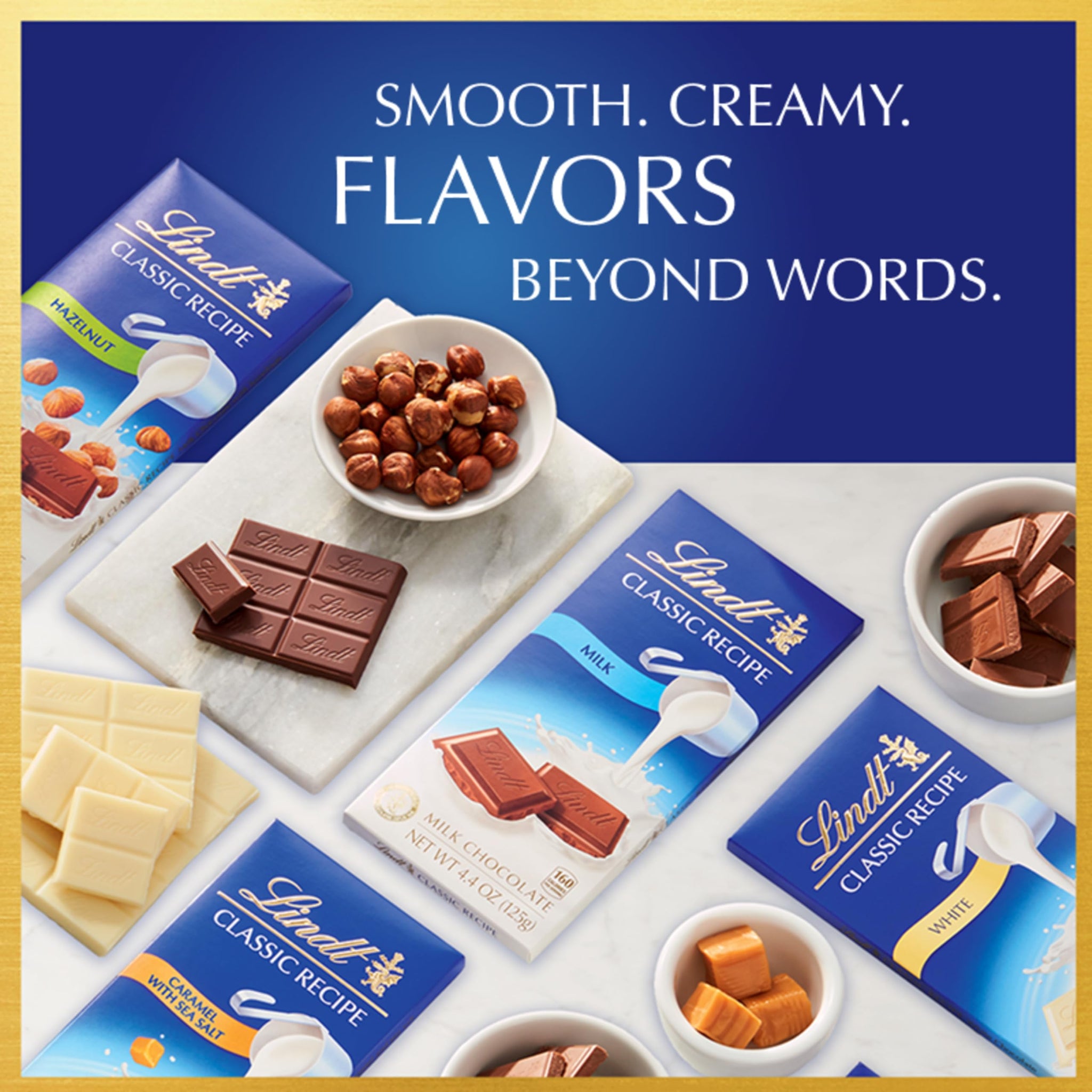 Lindt CLASSIC RECIPE White Chocolate Candy Bar, White Chocolate, 4.4 oz.