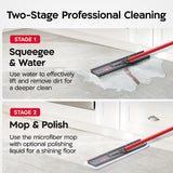Tyroler Heavy Duty Floor Squeegee for Concrete Floors | 16.5" Squeegee for Floor with 55" 4-Part Handle | Squeegees Broom for Floors | The