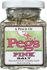 Peg's Pink Salt Seasoned Salt - Gourmet Seasoning - All Purpose for Cooking - Salt with Herbs and Spices (6 oz)