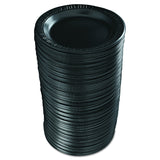 Dart 9PBQR 9 in Black Laminated Foam Plate (Case of 500)