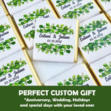 Set of 50 Personalized Wedding Chocolate, Custom Chocolate Wedding Favors for Guests, Customizable Wedding Gift, Unique Design for Wedding, Bridesmaid