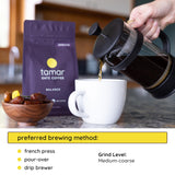 Balance by Tamar Date Coffee | Organic Ground Blend of Coffee & Whole Dates | Low Acid | Less Caffeine | Healthy Sweetness | Boost of Energy | Medium