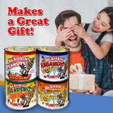 ASS KICKIN' Crunchy Spicy Hot Peanuts: Pepper Peanuts, Jalapeno Peanuts, Habanero Honey Peanuts, and Jalapeno Peanuts, Gift Set.