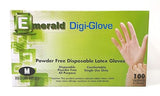 Emerald Digi-Gloves, Powder Free Disposable Latex Gloves (Medium)
