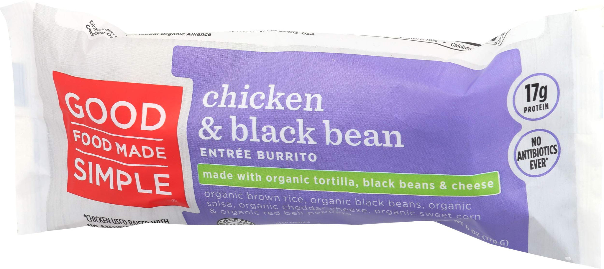 Good Food Made Simple Burrito Check and Black Bean, 6 oz