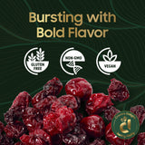 Cravers Delight Sweetened Dried Cherries - 16 oz of Tart Cherry Pitted Dried Fruit, Low Added Sugar - Great for Baking, Mixing & Toppings - Non-GMO