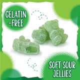 Sour Bears Gummy Candy | 1 Pound Bag | Dye Free Candy | Gelatin Free Soft Green Candies | Jelly Bears for Candy Buffets & Dessert Decorating | Green