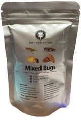 Thailand Unique Original Mixed Insects - 15G Bag of Dehydrated Salted House, Black Crickets, Sago, Silkworms, for Humans, Nutritious Bugs Superfood