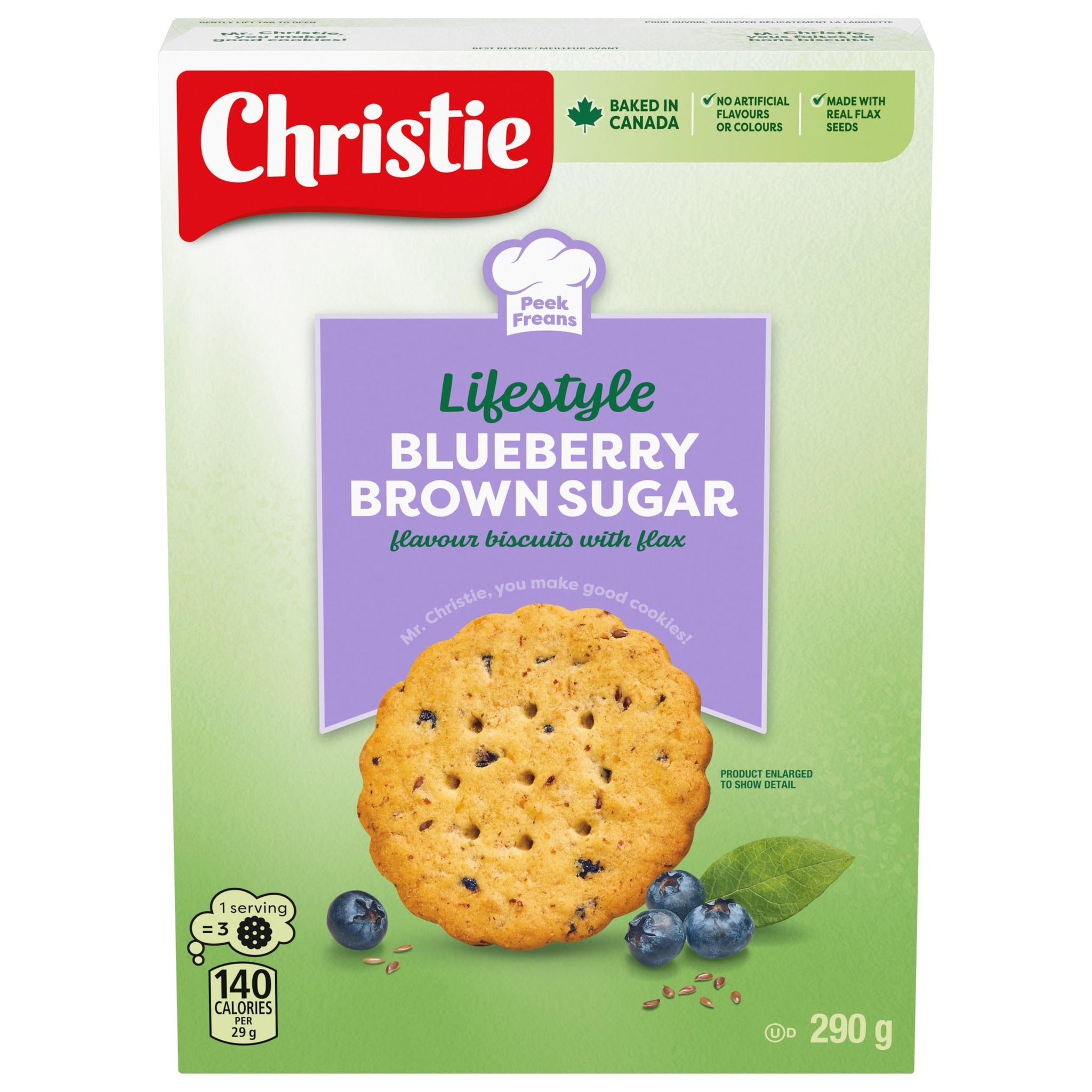 Peek Freans Lifestyle Blueberry Brown Sugar with Flax Cookies | 290g from Canada