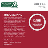 Eight O Clock, The Original, Single-Serve Keurig K-Cup Pods, Medium Roast Coffee, 192 Count (8 Boxes of 24 Pods)