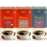 Teeccino Herbal Tea Variety Pack - Reishi Eleuthero French Roast, Turkey Tail Astragalus, & Macadamia Nut - Mushrooms & Adaptogenic Herbs, 25 Count