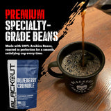 Blackout Coffee Blueberry Crumble Flavored Ground Coffee - Medium Roast, Smooth Taste, Guilt-Free Indulgence - Freshly Roasted 12oz Bag