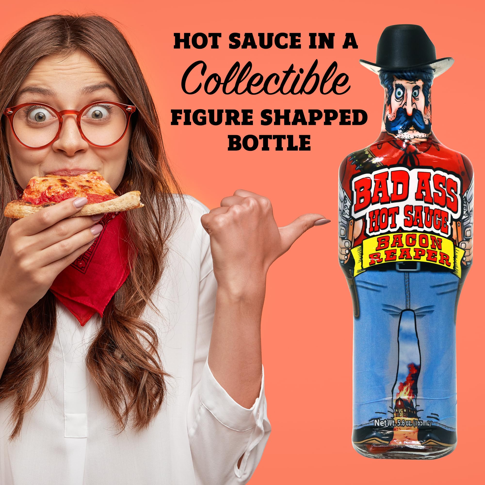 BAD ASS Premium Hot Sauce - Try if you dare! - Perfect Gourmet Gift for the Hot Sauce Fan (Bacon Reaper)