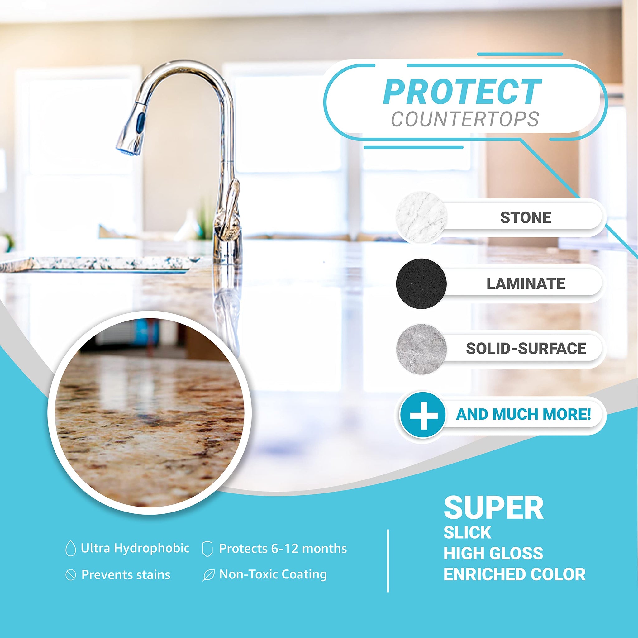 Lifeproof 2-Pack Ceramic Coating Spray Kit - Shine, Seal & Protect Kitchen & Bath Surfaces, Repels Stains & Grime