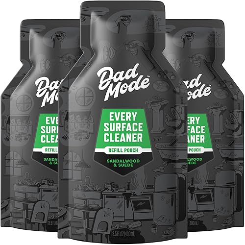DadMode Home Surface Cleaner | 1000 Uses | Streak-Free Multi-Surface Cleaner | 3-Pack Refill | Kitchen, Bathroom & Household Spray | Sandalwood