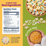 Cornucopia Popcorn Birthday Cake - Gourmet Popcorn from Austin. Vanilla Popcorn with White Chocolate & Confetti Sprinkles for Celebrations, Movie