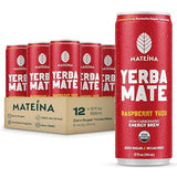 Mateina Yerba Mate Zero Sugar Energy Drink - 120mg Natural Caffeine - Organic, Non-GMO, Non-Carbonated - Dr. Andrew Huberman Recommended - (12 fl oz
